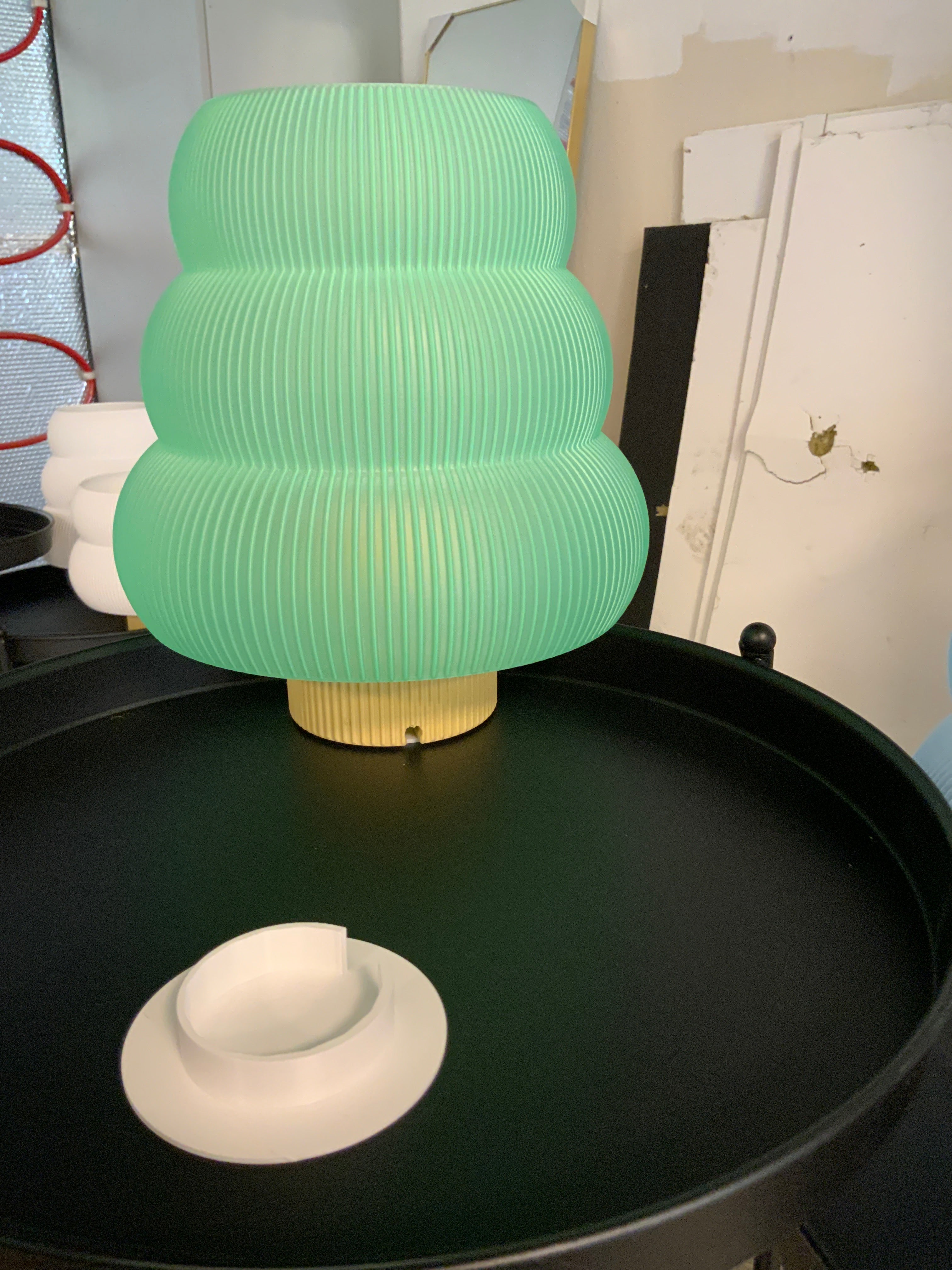 3D geprinte lamp transparant groen (pima&more)