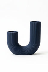 3D geprinte kaarsenstandaard donker blauw