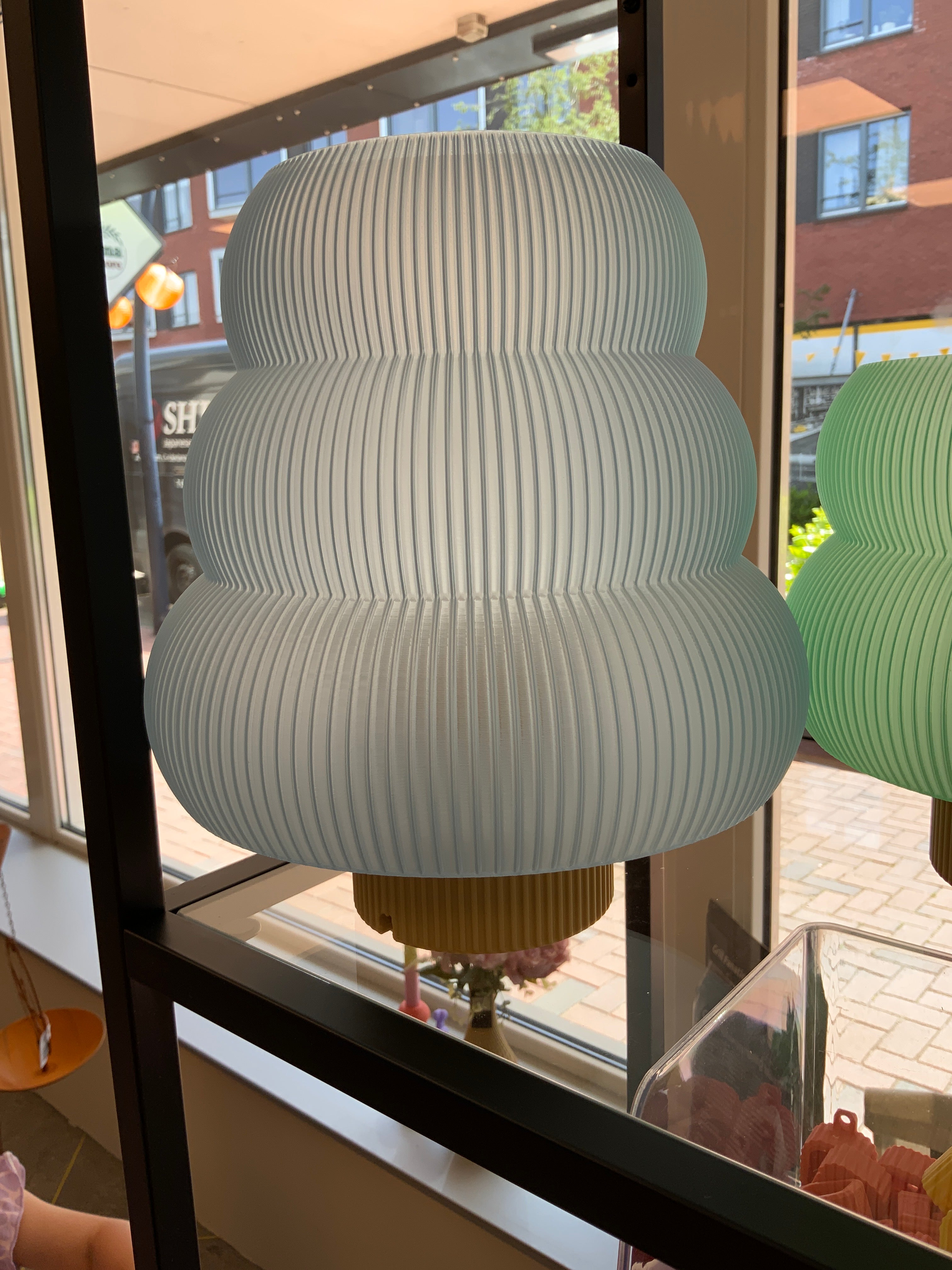 3D geprinte lamp transparant blauw (pima&more)
