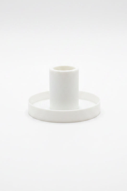 3d geprinte kaarsenstandaard wit