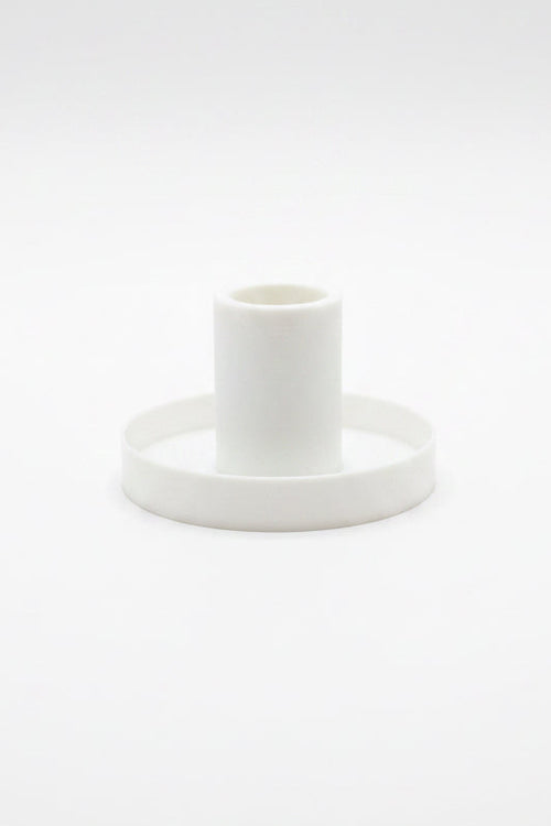 3d geprinte kaarsenstandaard wit