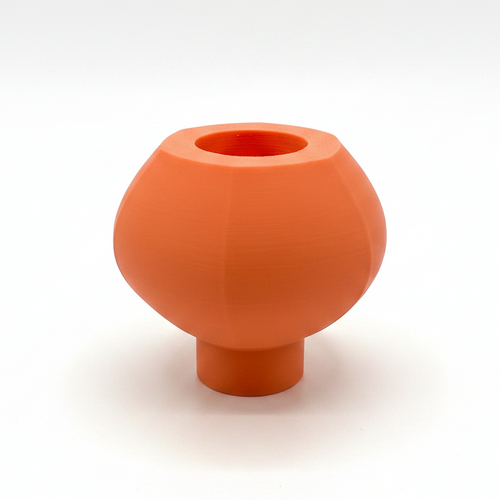 3D geprinte modulaire kaarsenstandaard middenstuk peach