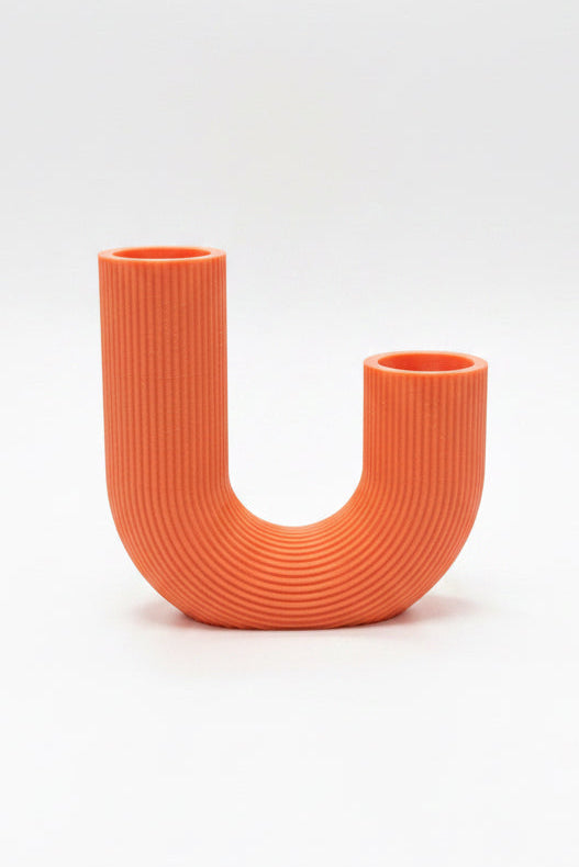 3D geprinte kaarsenstandaard Peach