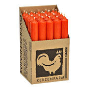 Stompkaars roest rood doorgekleurd van was Ø 2x18cm (brandduur ca. 8 uur)