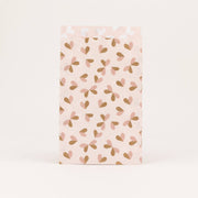 Papieren zakken Butterfly Hearts, Beige: Middelgroot (12x21cm)