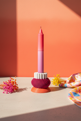3d geprint Modulaire kaarsen standaard donut terracotta