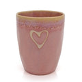 Stoneware mok 'Heart' roze