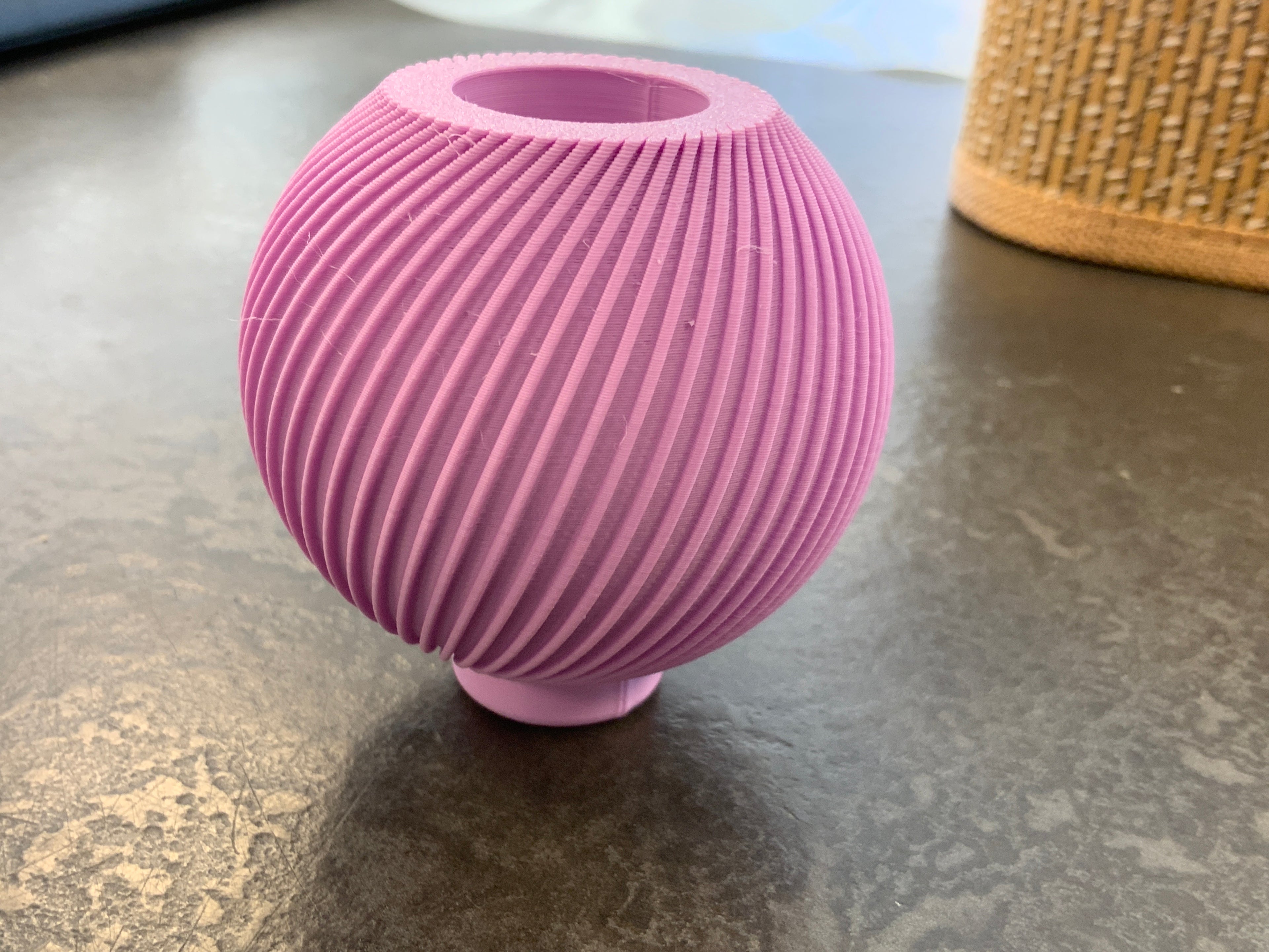 3D geprinte modulaire kaarsenstandaard middenstuk paars