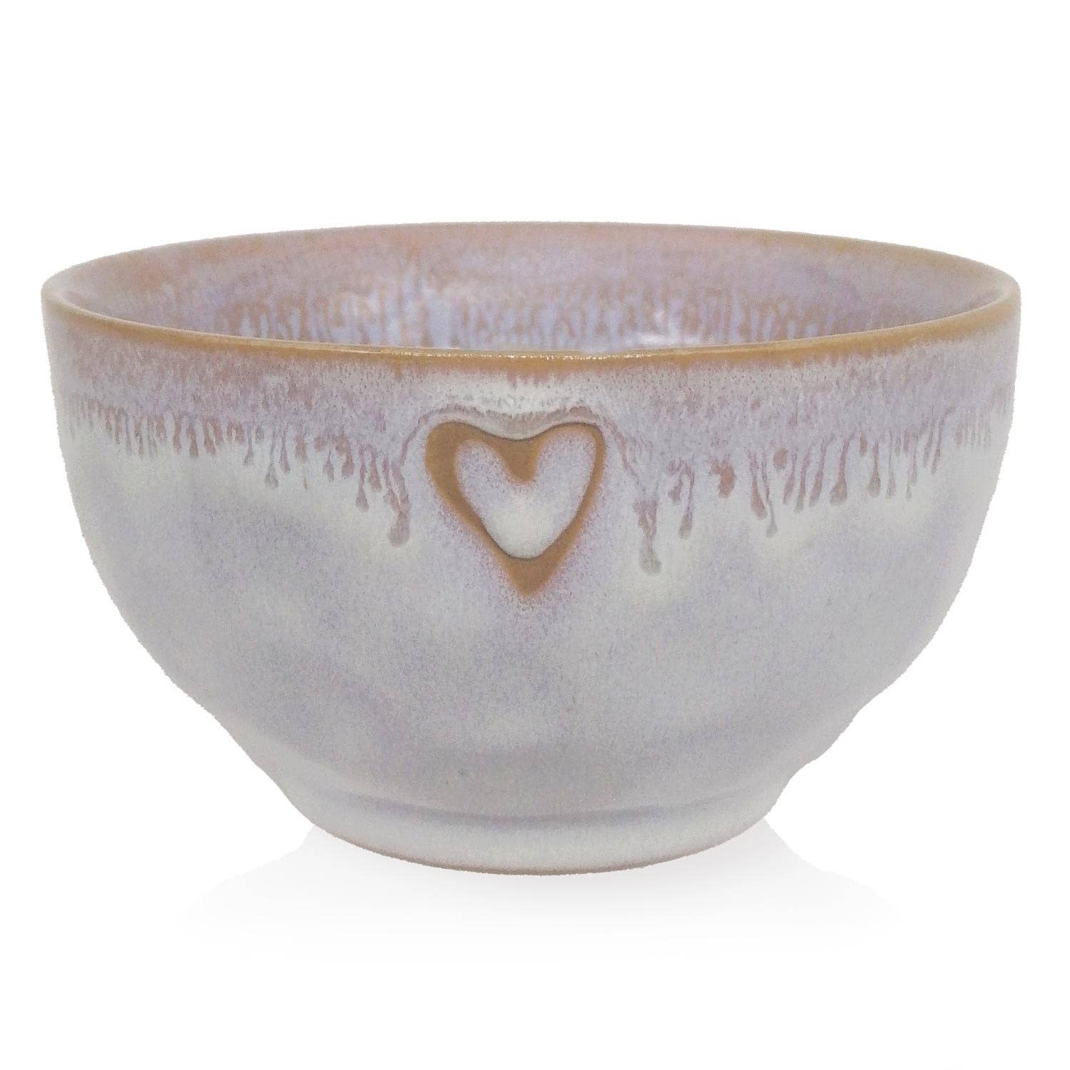 Stoneware schaaltje 'Heart' in poolwit