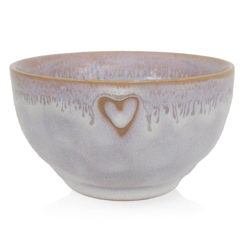 Stoneware schaaltje 'Heart' in poolwit