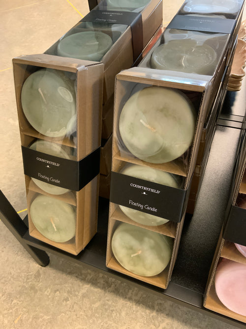 Floating candle Countryfield groot licht groen