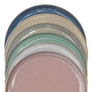 Groot stenen bord ø 27,5 cm, modern grijs