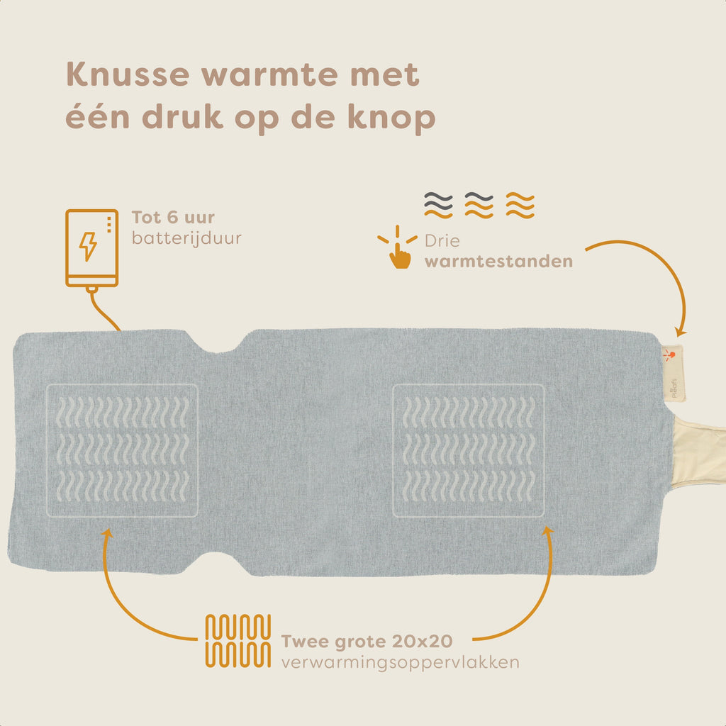 Pleafs warmte kleed 40x110cm grey