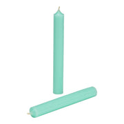 Stompkaars Mintgroen door-en-door gekleurd van was Ø 2x18cm (Brandduur ca. 8 uur)