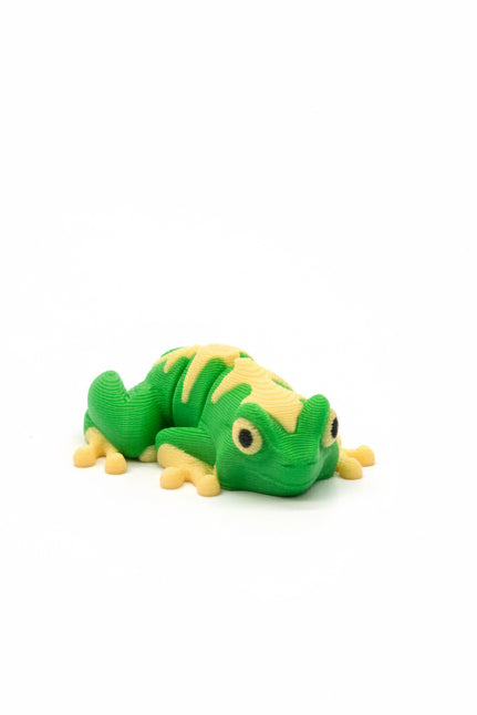 3D geprinte kikker beweegbaar {Kan ook als sleutelhanger}