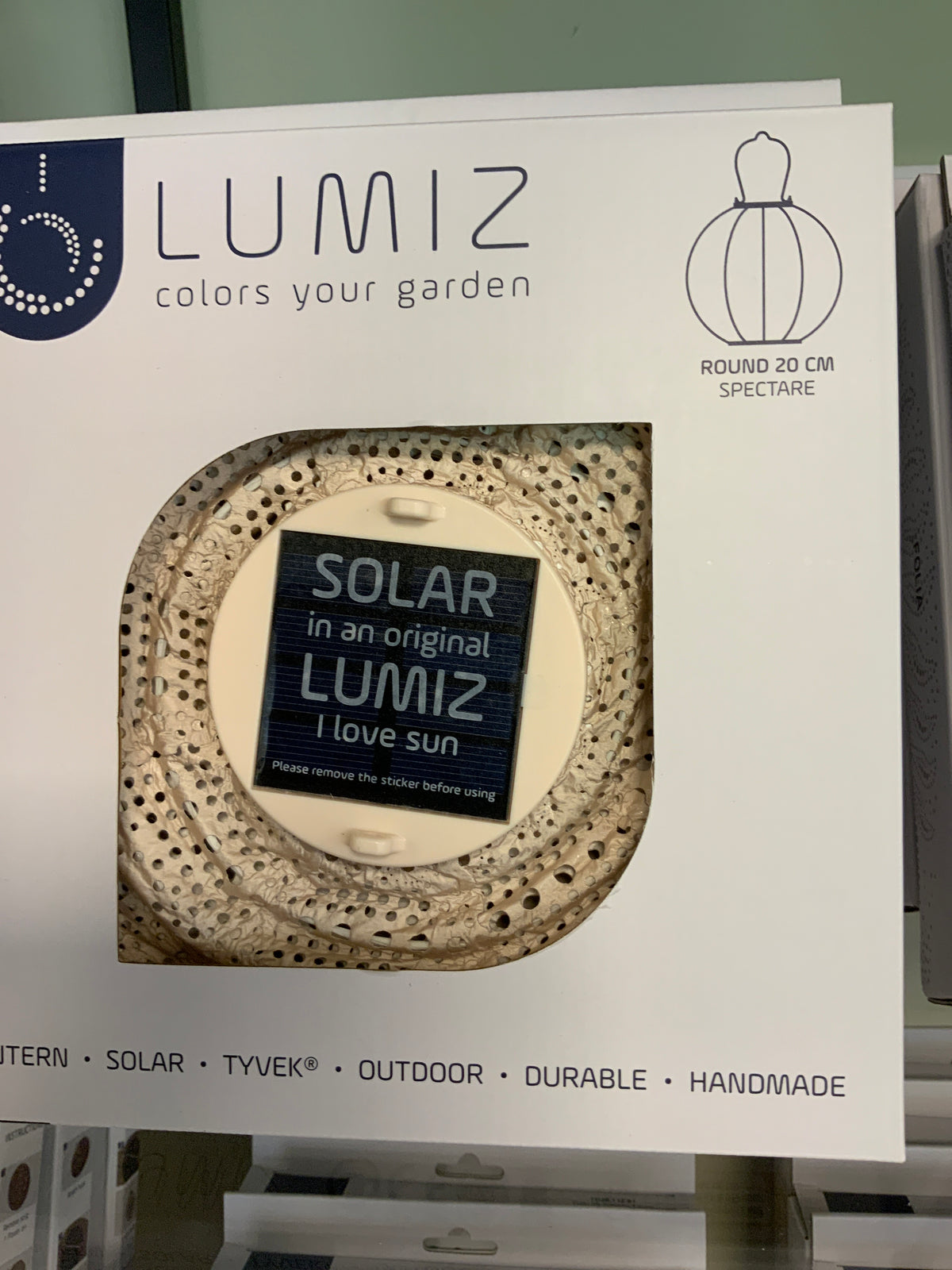 Lumiz Solar Lampion Rond Spectare - 20cm - Soft Blush