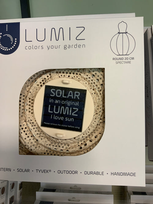 Lumiz Solar Lampion Rond Spectare - 20cm - Soft Blush