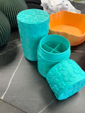 3d geprinte make up kwasten houder turquoise
