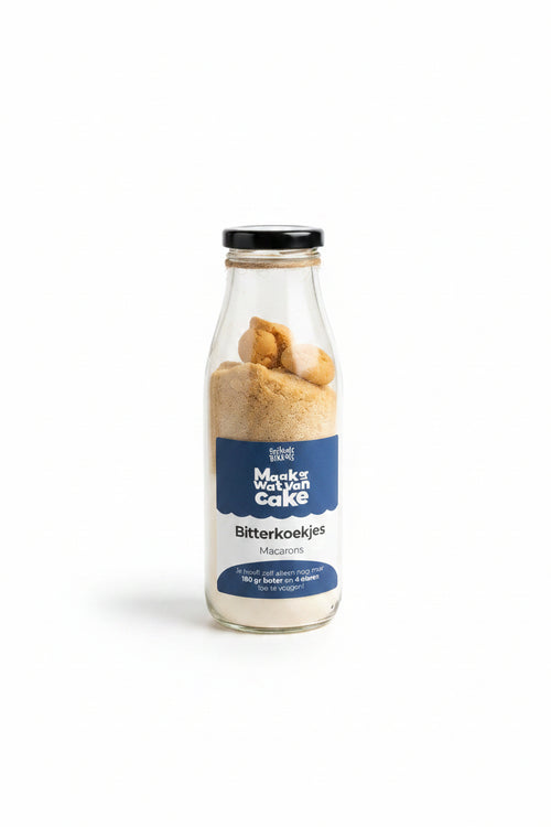 cakemix in een fles bitterkoekjes