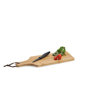 Snij- en serveerplank van bamboe met handvat: Natuur / Ca. 45 x 25 x 1,6 cm