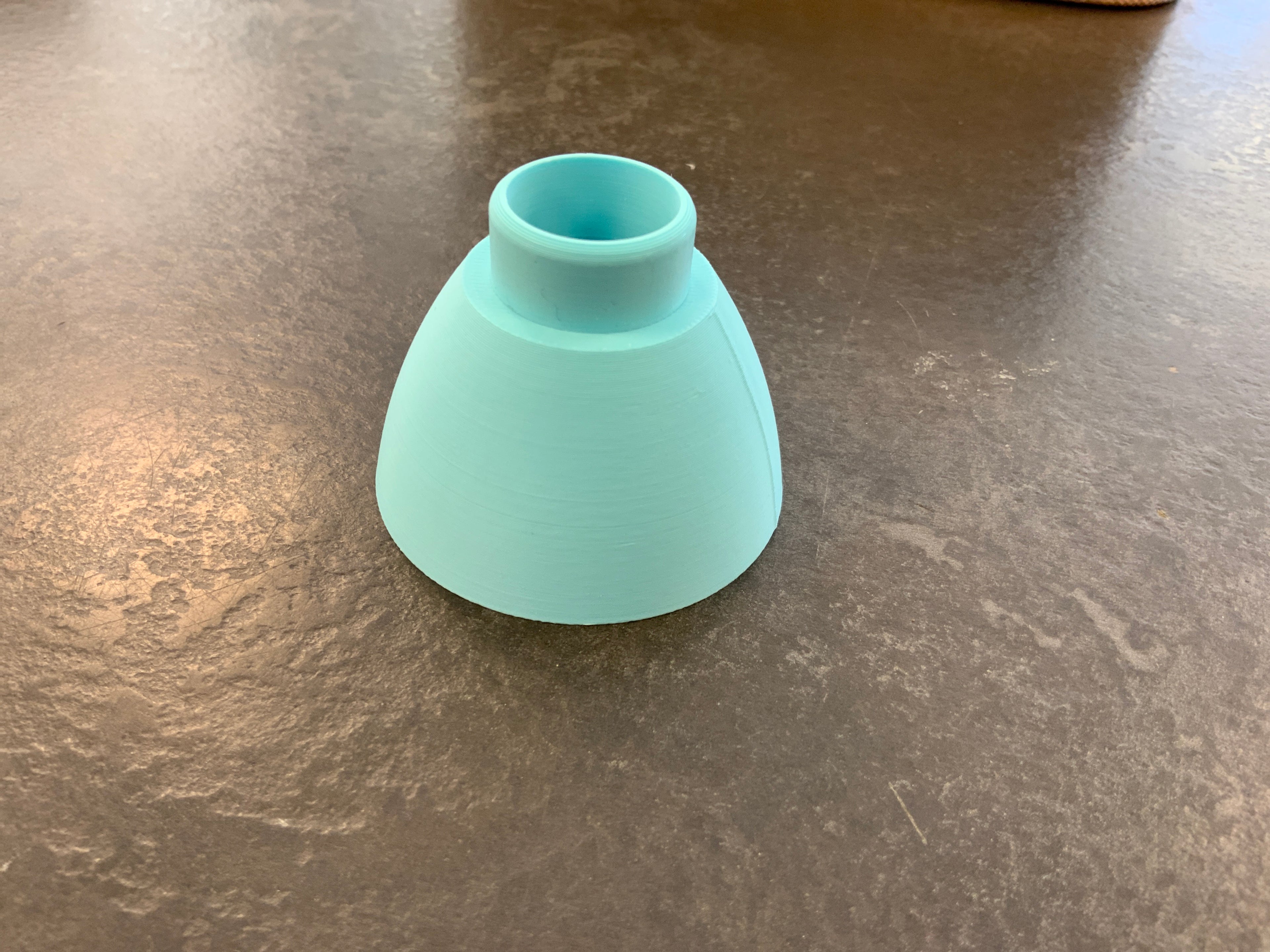 3D geprinte modulaire kaarsenstandaard middenstuk turquoise