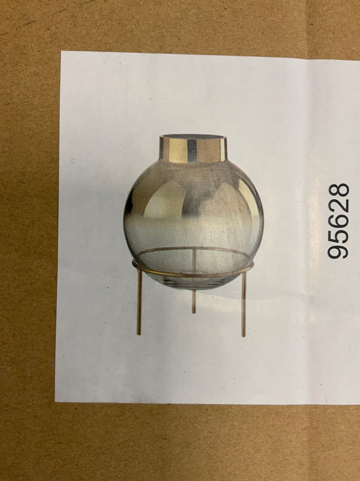 Vaas rond/goud met standaard j-line
