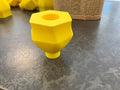 3D geprinte modulaire kaarsenstandaard middenstuk tulp geel