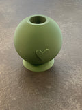3d geprint Modulaire kaarsen standaard bol met hart olijf groen