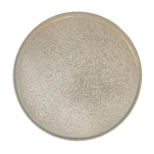 Groot stenen bord ø 27,5 cm, modern grijs