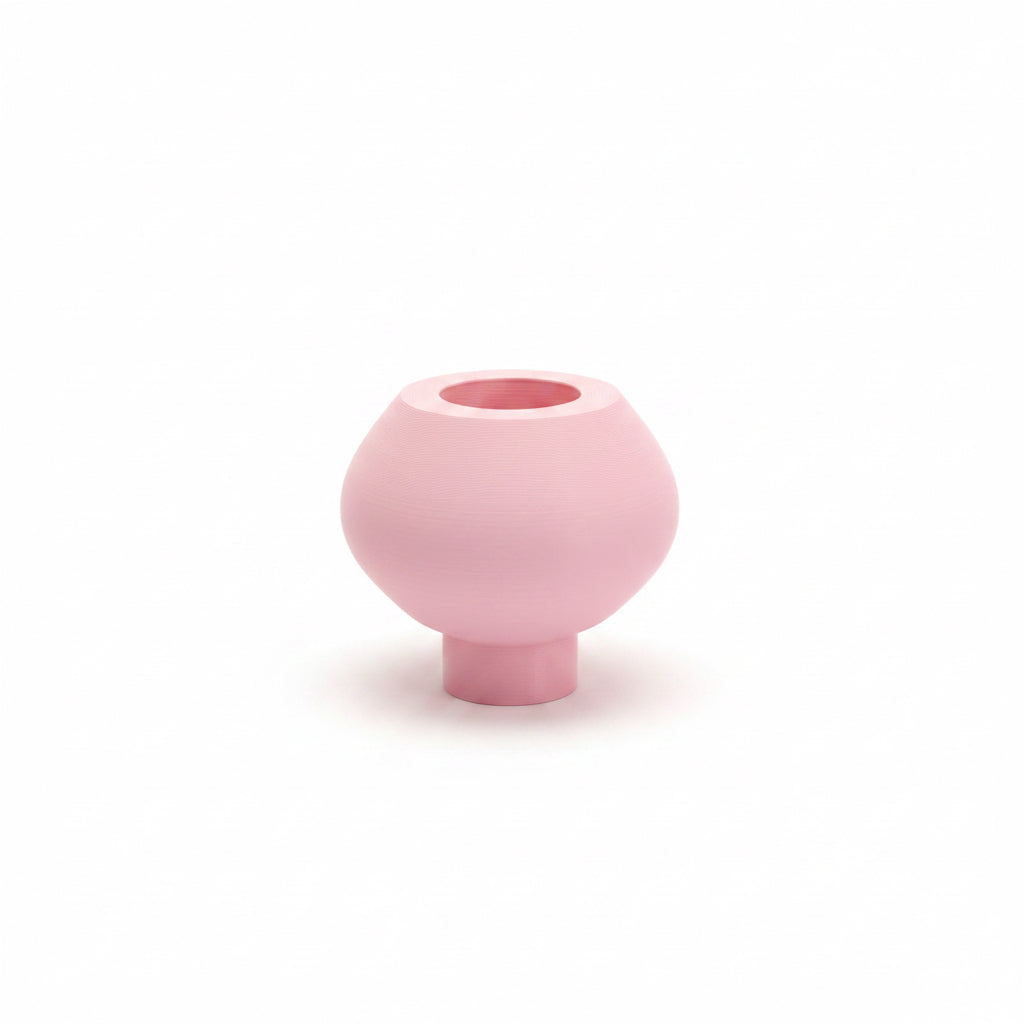 3d geprinte modulaire kaarsenstandaard middenstuk licht roze