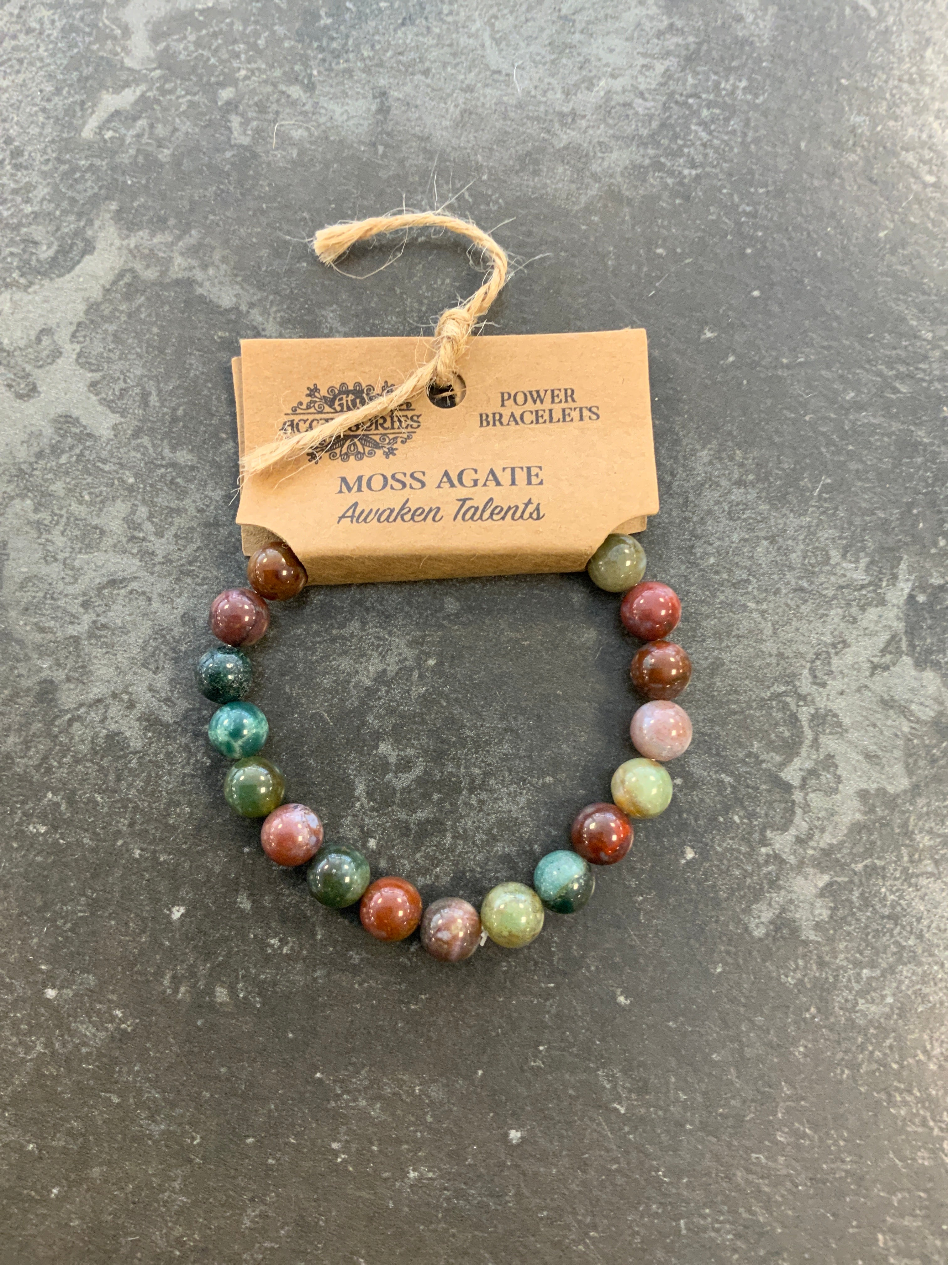 Power bracelets moss agate (awaken talent)