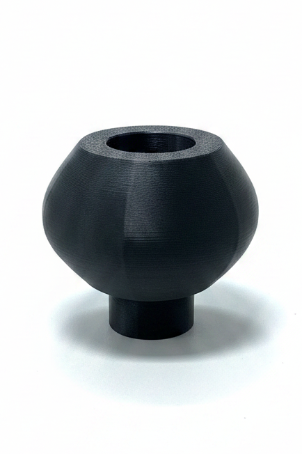 3D geprinte modulaire kaarsenstandaard middenstuk zwart