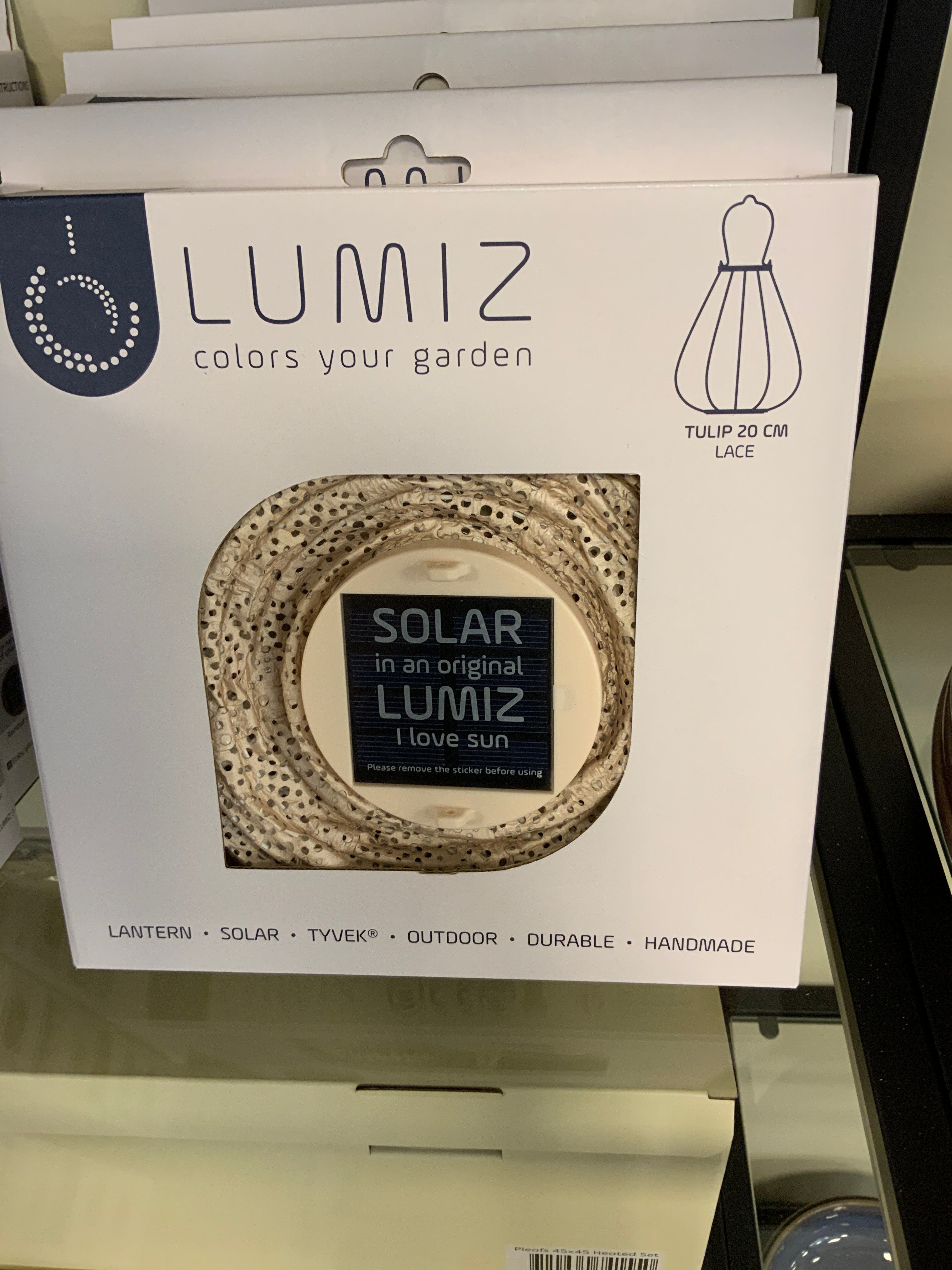 Lumiz Solar Lampion Tulip Lace - 20cm - Soft Blush