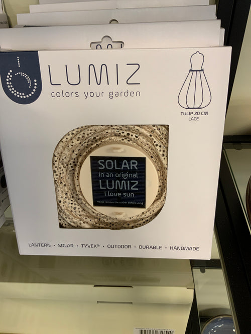 Lumiz Solar Lampion Tulip Lace - 20cm - Soft Blush