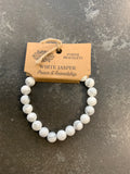 Power bracelets white Jasper (peache & friendship)