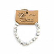 Power bracelets white Jasper (peache & friendship)