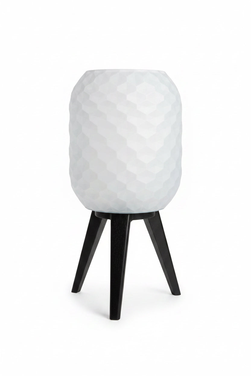 3D geprinte lamp transparant blauw