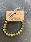 Power bracelets green Jasper (healing, nurturing)
