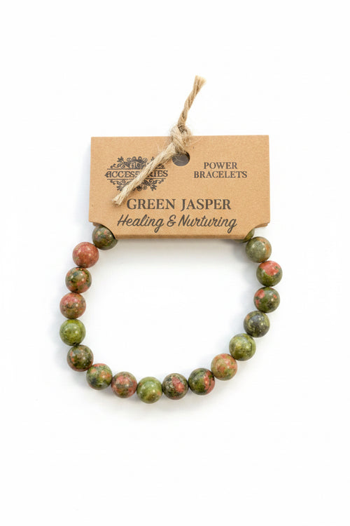 Power bracelets green Jasper (healing, nurturing)