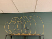 Metaal hart 58 cm gold