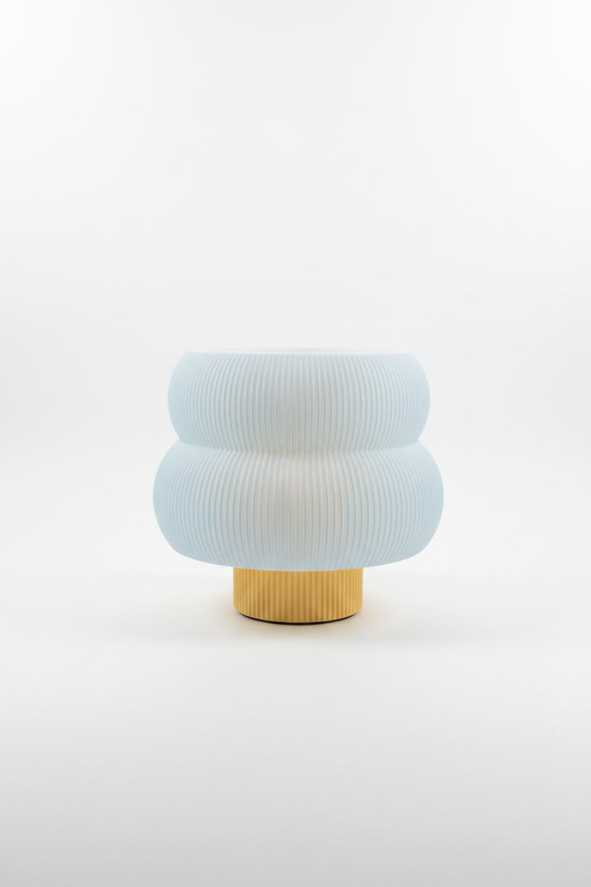 3D geprinte lamp transparant blauw  (pima&more)