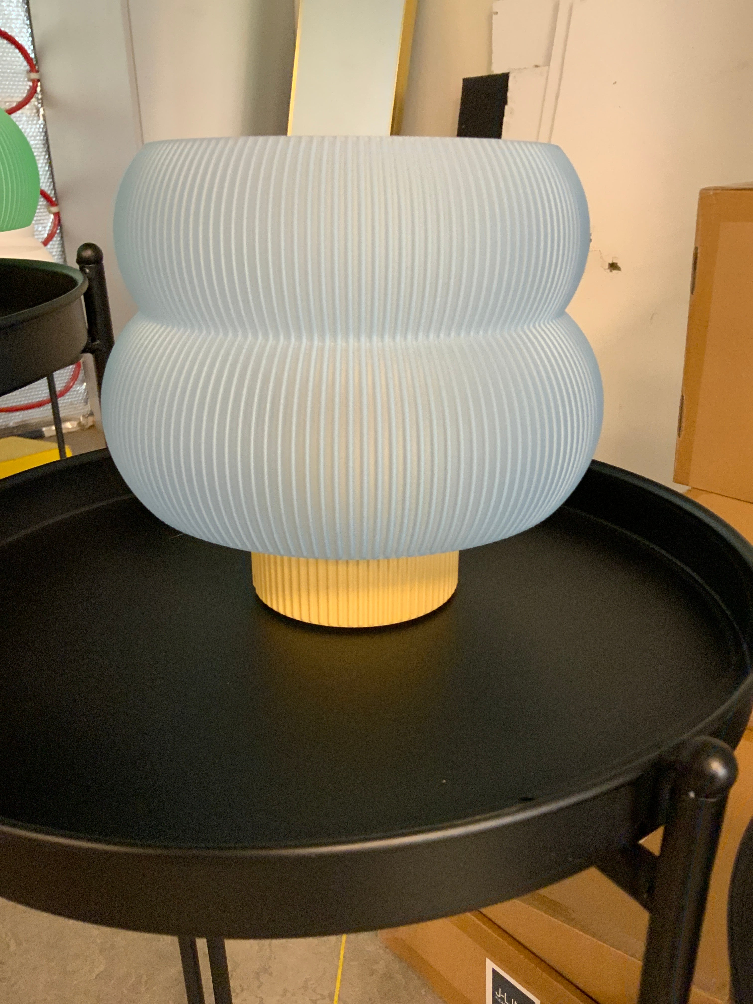 3D geprinte lamp transparant blauw  (pima&more)
