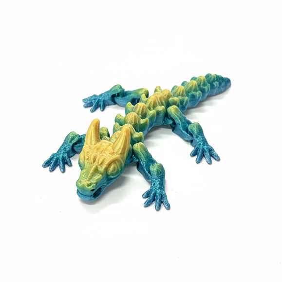3d geprinte sleutelhanger draak beweegbaar