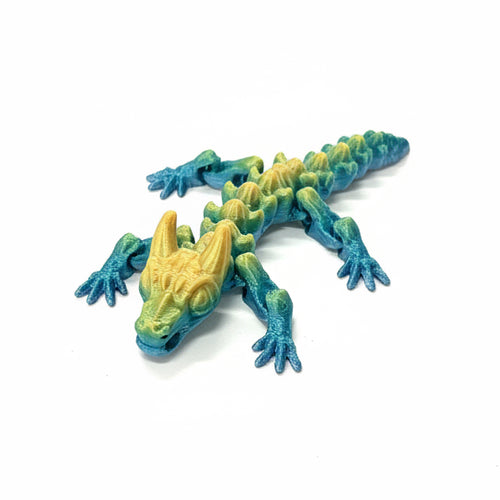 3d geprinte sleutelhanger draak beweegbaar