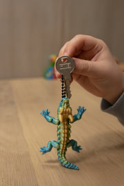 3d geprinte sleutelhanger draak beweegbaar