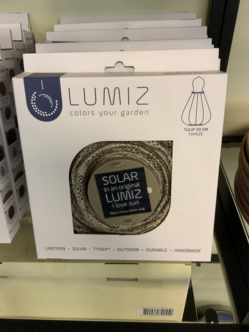 Lumiz Solar Lampion Tulip Topaze - 20cm - Taupe