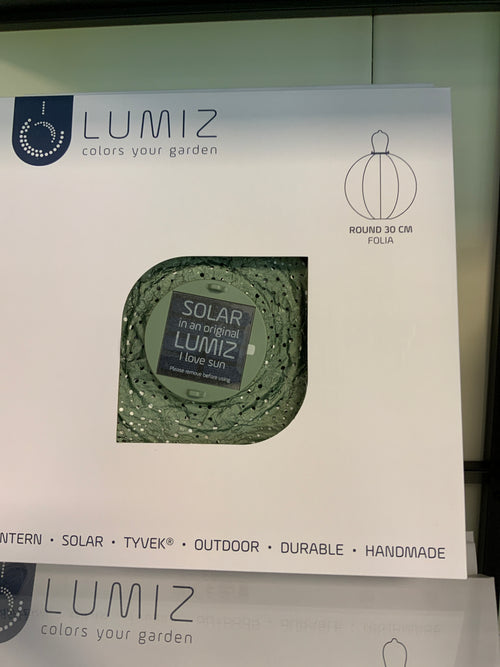 Lumiz Solar Lampion Folia Rond - 30 cm - Sage Green green, green