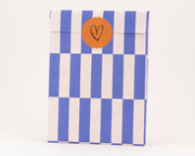 Papieren zakken Bold Stripes, blauw / ivoor: Groot (17x27cm)