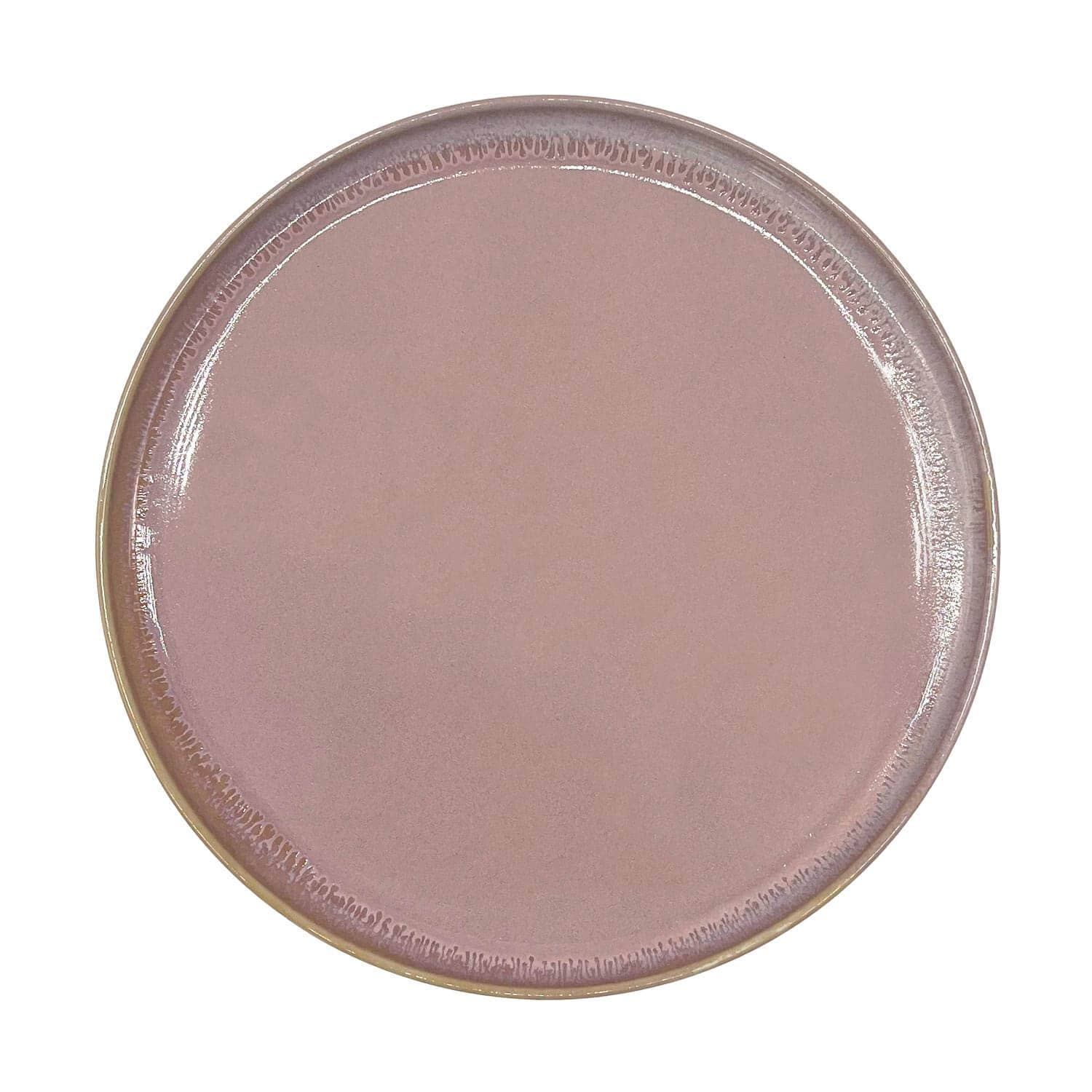 Grote stenen bord, Ø 27,5 cm, roze