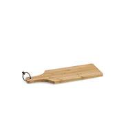Snij- en serveerplank van bamboe met handvat: Natuur / Ca. 45 x 25 x 1,6 cm